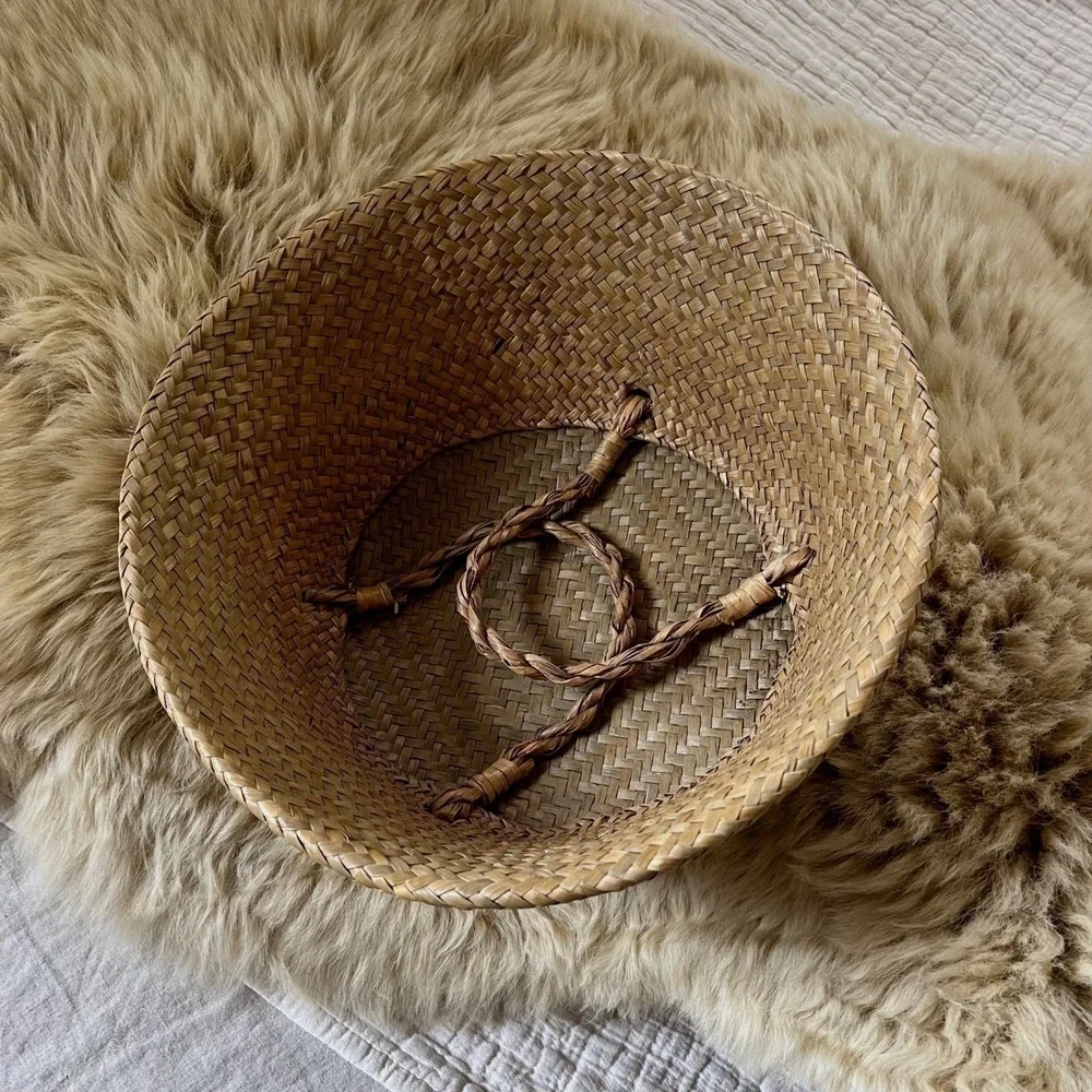 Vintage Woven Market Basket